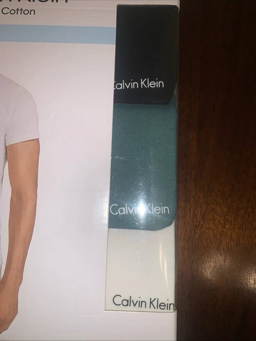 Calvin Klein Men’s 3-Pack Classic Fit Crew Neck T-Shirts - White/Teal/Black NIB
